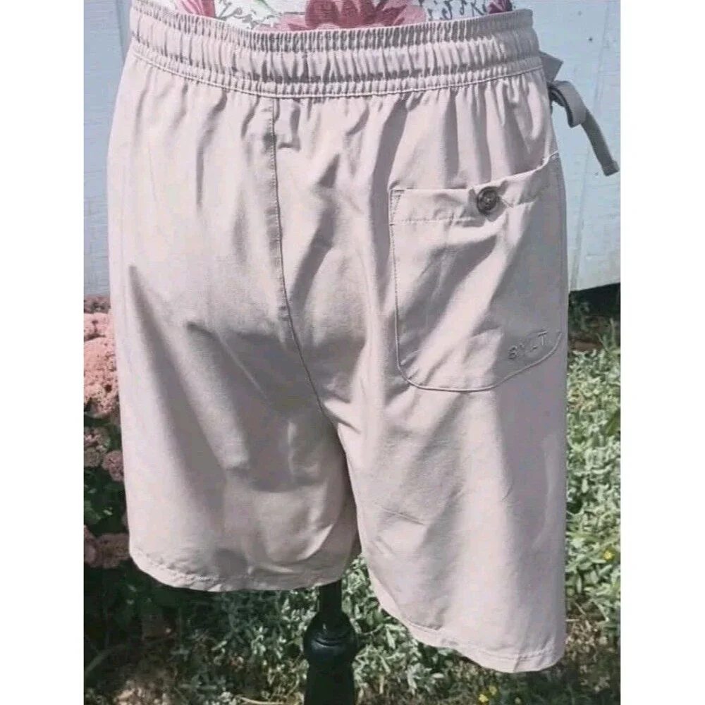 New BYLT Basics Men's Beige Shorts 3XL Pockets Quick Dry Resortwear Beach